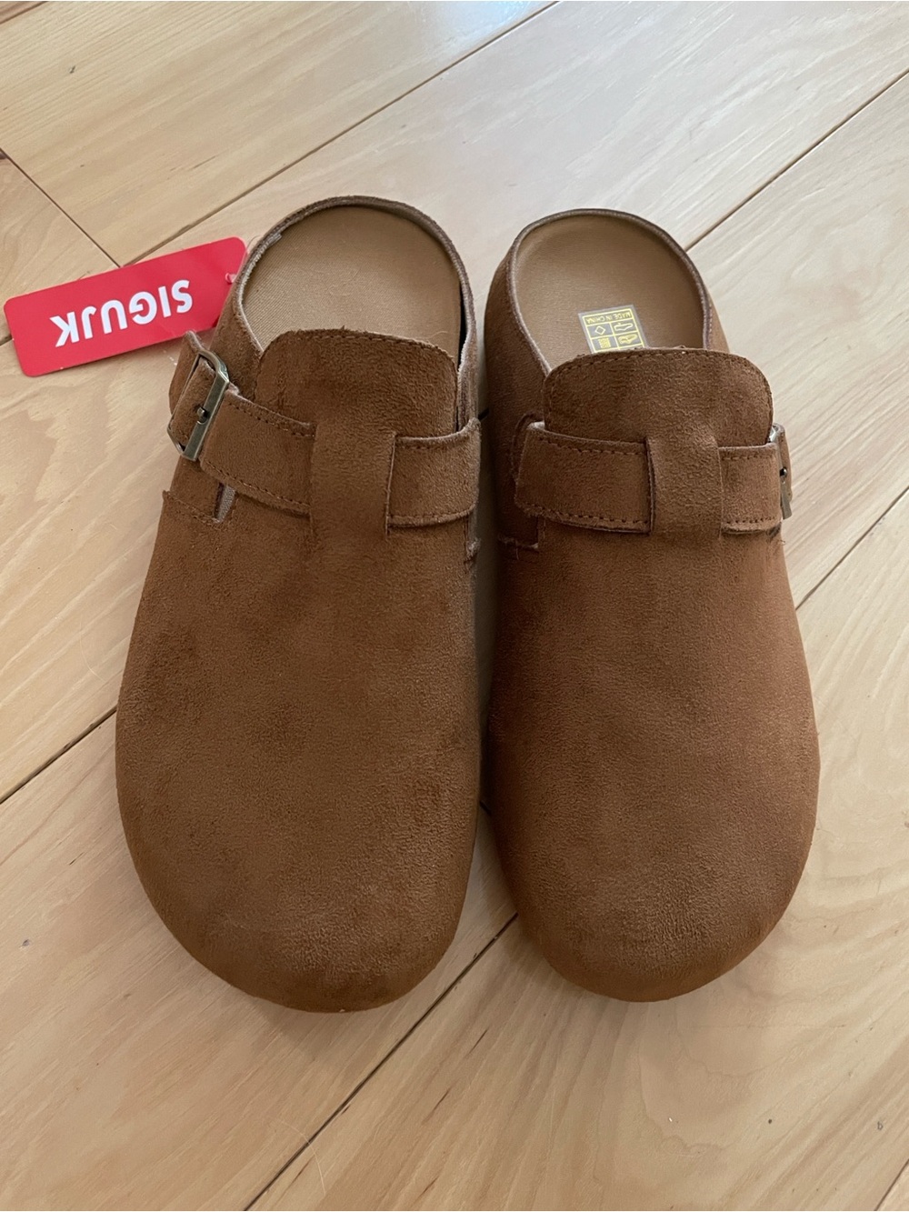 Brand New NWT- Suede Clog Mules in Rich Brown